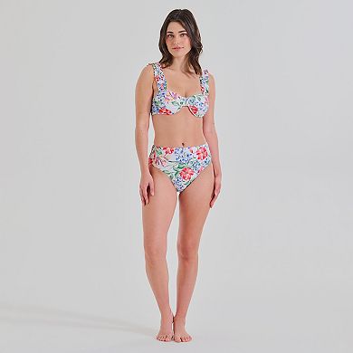 Women's Freshwater Underwire Ruffle Bra Swim Top
