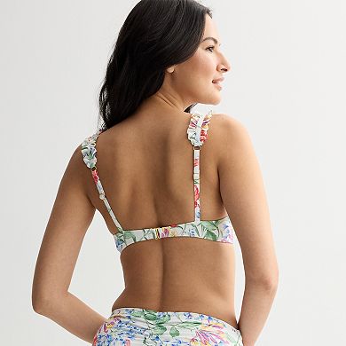 Women's Freshwater Underwire Ruffle Bra Swim Top