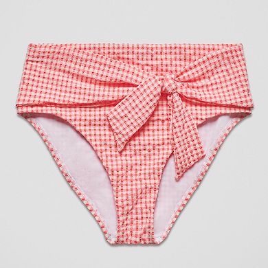 Express your unique style with these women's Freshwater bow tie hipster swim bottoms.