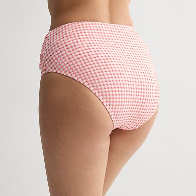 Express your unique style with these women's Freshwater bow tie hipster swim bottoms.