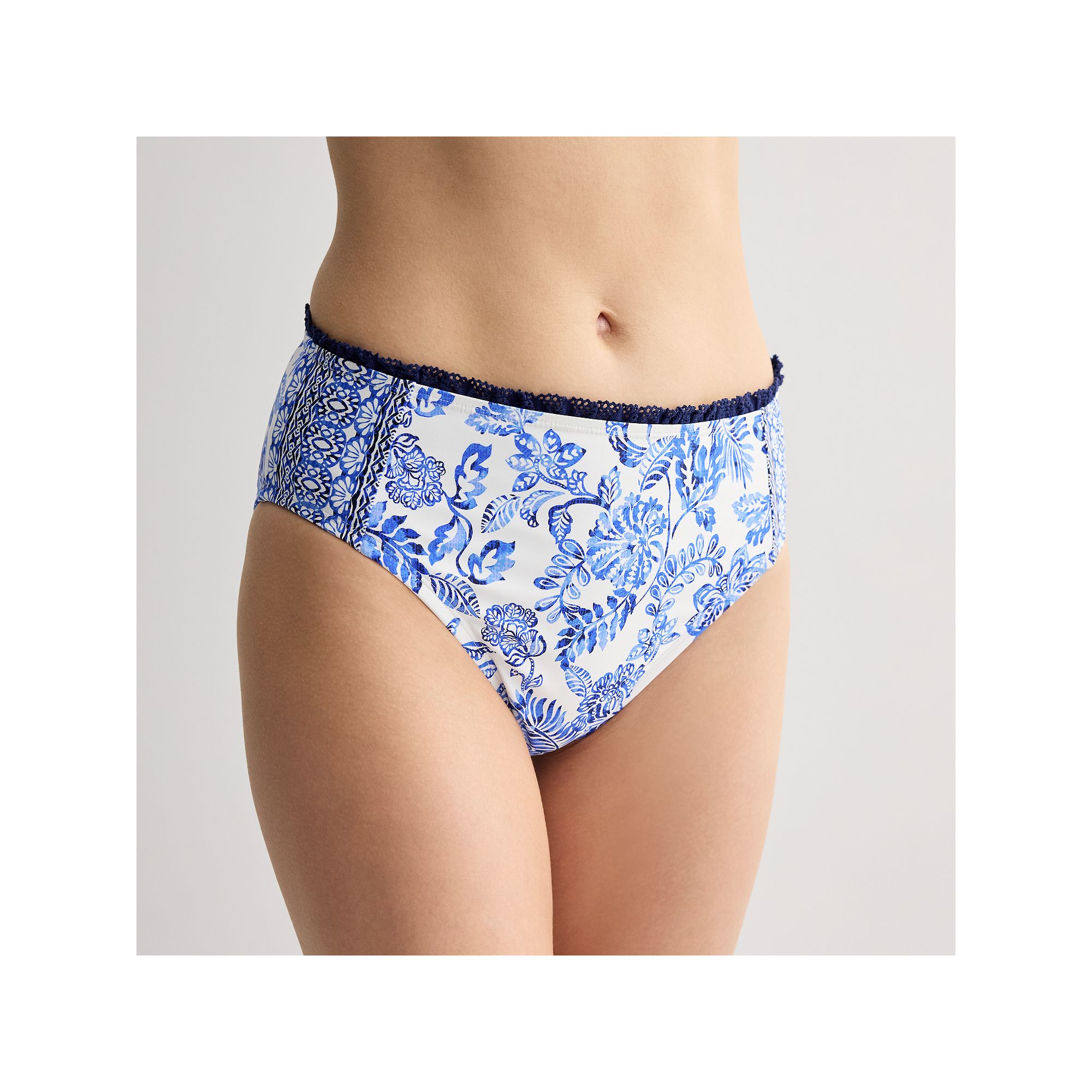 Womens Freshwater Banded Hipster Swim Bottoms, Size: XS, Oia Floral