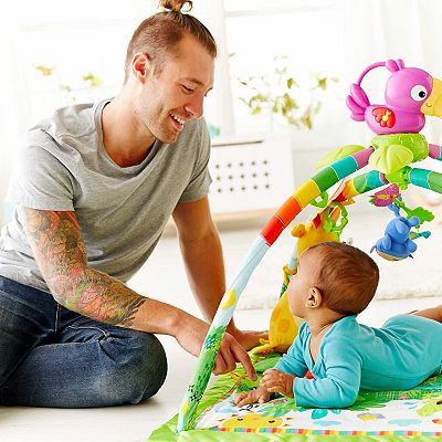 Fisher-Price Rainforest Music Lights Deluxe Baby Gym Play Mat
