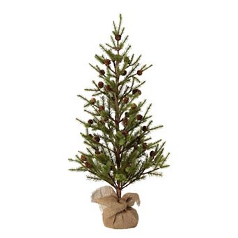 Haven Living 36" Large Artificial Pinecone Tree In Burlap
