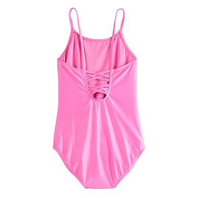 Girls 4-16 Breaking Waves Strappy Back One-Piece Swimsuit