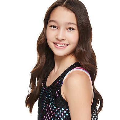 Girls 7-16 Breaking Waves Crochet Tank Dress Cover Up