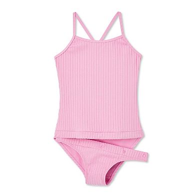 Girls 4-16 Breaking Waves Adaptive Cross Back One-Piece Swimsuit