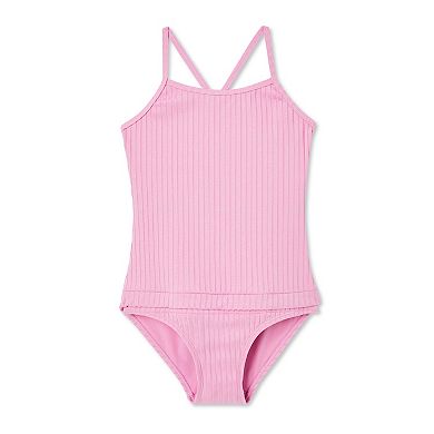 Girls 4-16 Breaking Waves Adaptive Cross Back One-Piece Swimsuit
