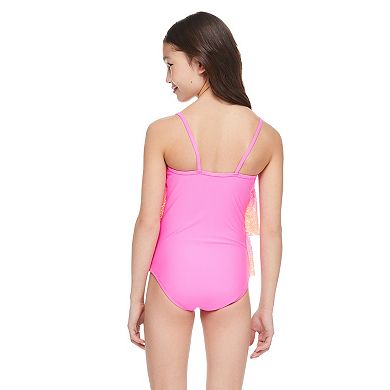 Girls 4-16 Breaking Waves Adaptive Triple Tier Crochet One-Piece Swimsuit