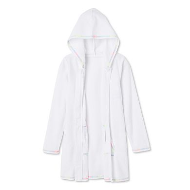 Girls 4-16 Breaking Waves Adaptive Zip Up Terry Cover Up