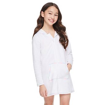 Girls 4-16 Breaking Waves Zip-Up Terry Cover Up