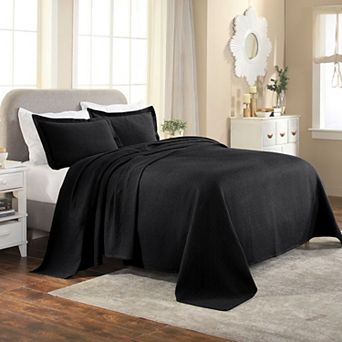 SUPERIOR Basketweave Cotton Matelassé Bedspread & Sham Set