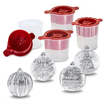Tovolo Christmas Ornament Craft Ice Molds, Set of 4