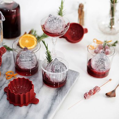 Tovolo Christmas Ornament Craft Ice Molds, Set of 4
