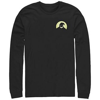 Disney's The Nightmare Before Christmas Oogie Boogie's Silhouette Long Sleeve Men's Graphic Tee
