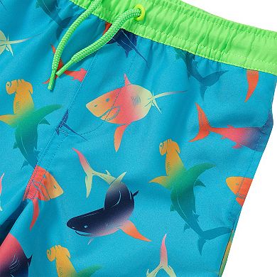 Boys 8-20 Lands' End Short Sleeve Rashguard & Swim Trunks Set