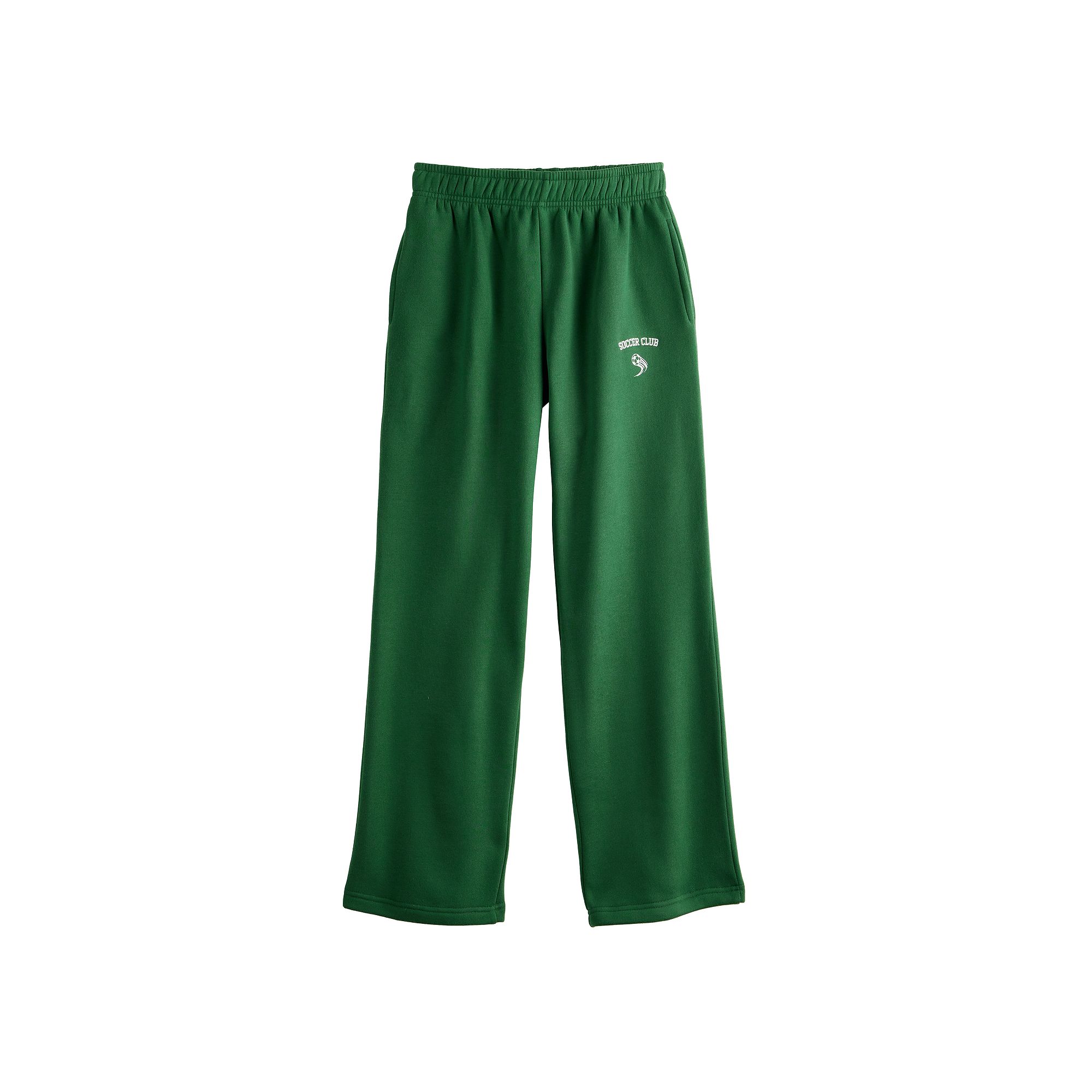 Girls 7-16 Harper & Ivy Graphic Wide Leg Pants, Girls, Size: Small, Green