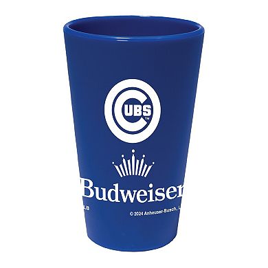WinCraft Chicago Cubs MLB x Budweiser 16oz. Silicone Pint Glass