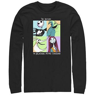 Disney's The Nightmare Before Christmas Pop Art Poster Long Sleeve Men's Graphic Tee