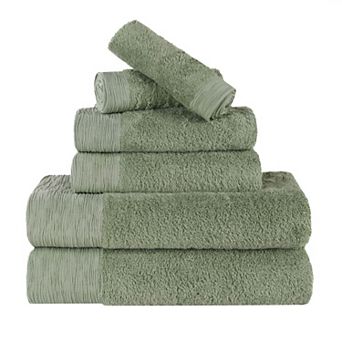 SUPERIOR 6 pc Eco-Friendly Solid Towel Set