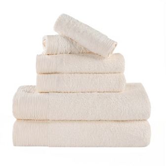 SUPERIOR 6 pc Eco-Friendly Solid Towel Set