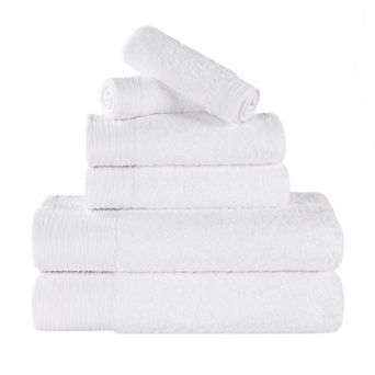 SUPERIOR 6 pc Eco-Friendly Solid Towel Set