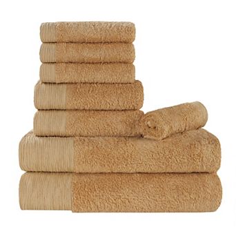 SUPERIOR 8 pc Eco-Friendly Solid Towel Set