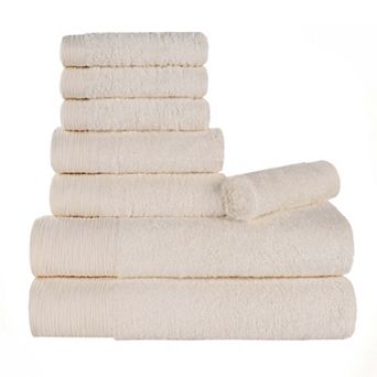 SUPERIOR 8 pc Eco-Friendly Solid Towel Set
