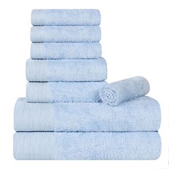 SUPERIOR 8 pc Eco-Friendly Solid Towel Set