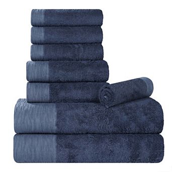 SUPERIOR 8 pc Eco-Friendly Solid Towel Set