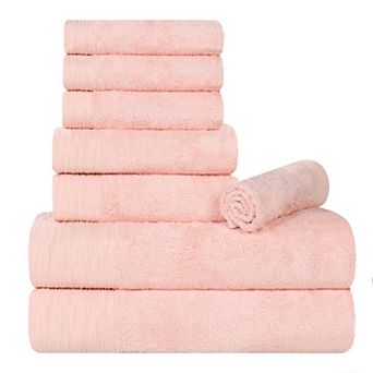 SUPERIOR 8 pc Eco-Friendly Solid Towel Set