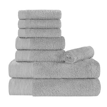 SUPERIOR 8 pc Eco-Friendly Solid Towel Set