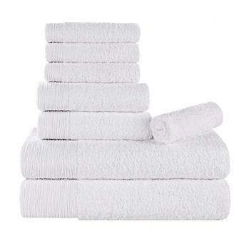 SUPERIOR 8 pc Eco-Friendly Solid Towel Set