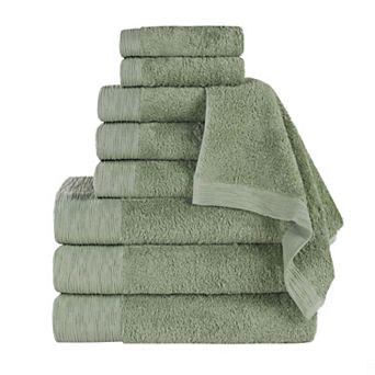 SUPERIOR 9 pc Eco-Friendly Solid Towel Set