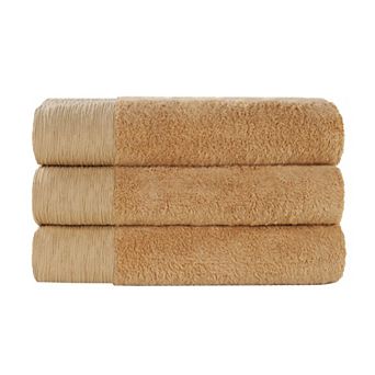 SUPERIOR 3 pc Eco-Friendly Solid Bath Towel Set