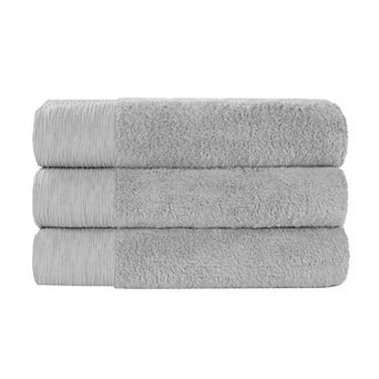 SUPERIOR 3 pc Eco-Friendly Solid Bath Towel Set