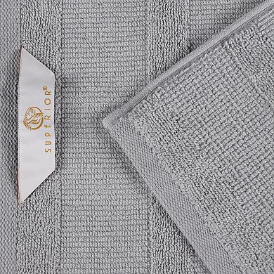 SUPERIOR Ribbed Turkish Cotton Solid Highly-Absorbent Towels 3-Piece Set