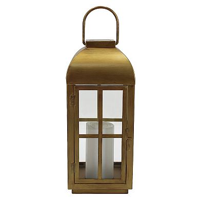 Sonoma Goods For Life Large Brass Finish Solar Lantern Floor Decor