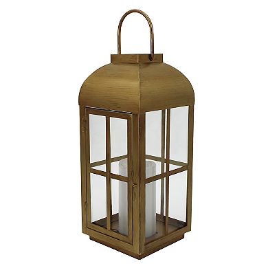Sonoma Goods For Life Large Brass Finish Solar Lantern Floor Decor