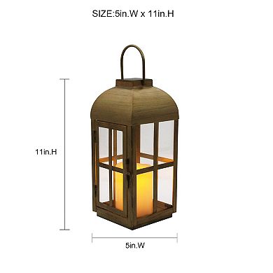 Sonoma Goods For Life® Small Brass Solar Lantern