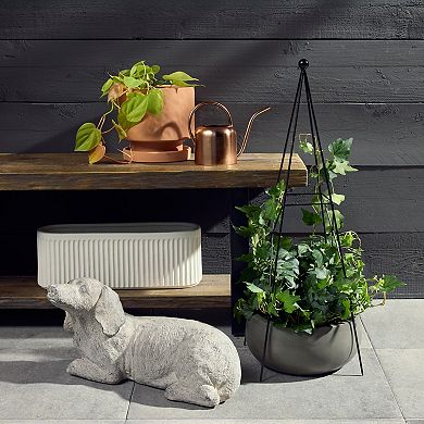 Sonoma Goods For Life® Large Oblong Fluted Ceramic Planter