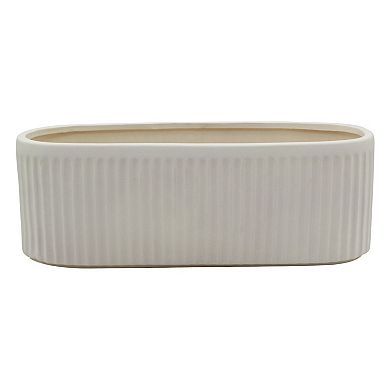 Sonoma Goods For Life® Large Oblong Fluted Ceramic Planter