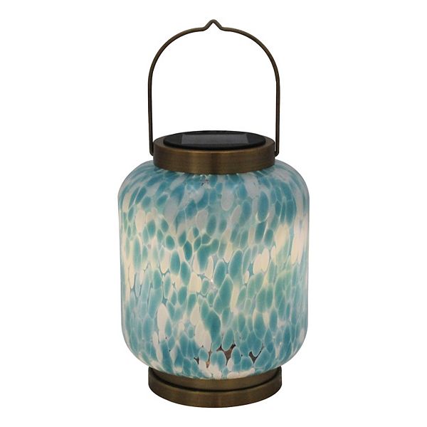 Sonoma Goods For Life® Confetti Glass Solar Lantern - Blue