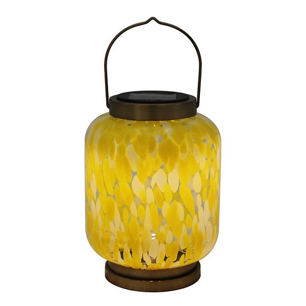 Sonoma Goods For Life® Confetti Glass Solar Lantern - Yellow