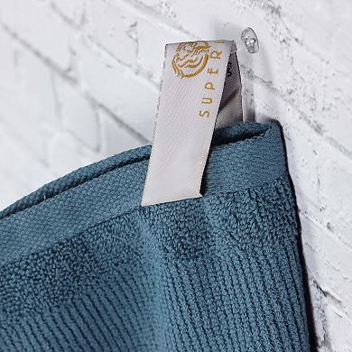 SUPERIOR Ribbed Turkish Cotton Solid Highly-Absorbent Hand Towels 6-Piece Set