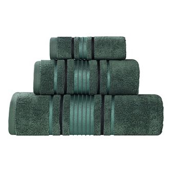 SUPERIOR Sadie Zero Twist Cotton Elegant Floral Solid Towels 3 pc Set
