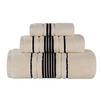 SUPERIOR Sadie Zero Twist Cotton Elegant Floral Solid Towels 3 pc Set