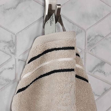 SUPERIOR Sadie Zero Twist Cotton Elegant Floral Solid and Jacquard Bath Towels 4-Piece Set