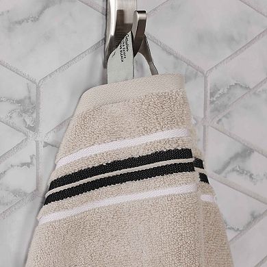 SUPERIOR Sadie Zero Twist Cotton Elegant Floral Solid and Jacquard Bath Towels 4-Piece Set