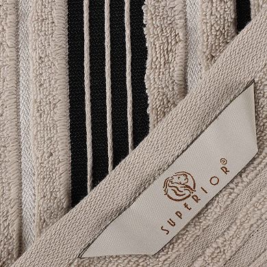 SUPERIOR Sadie Zero Twist Cotton Solid and Jacquard Face Towels/Washcloths 12-Piece Set