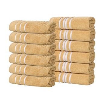 SUPERIOR Sadie Zero Twist Cotton Solid and Jacquard Face Towels/Washcloths 12 pc Set